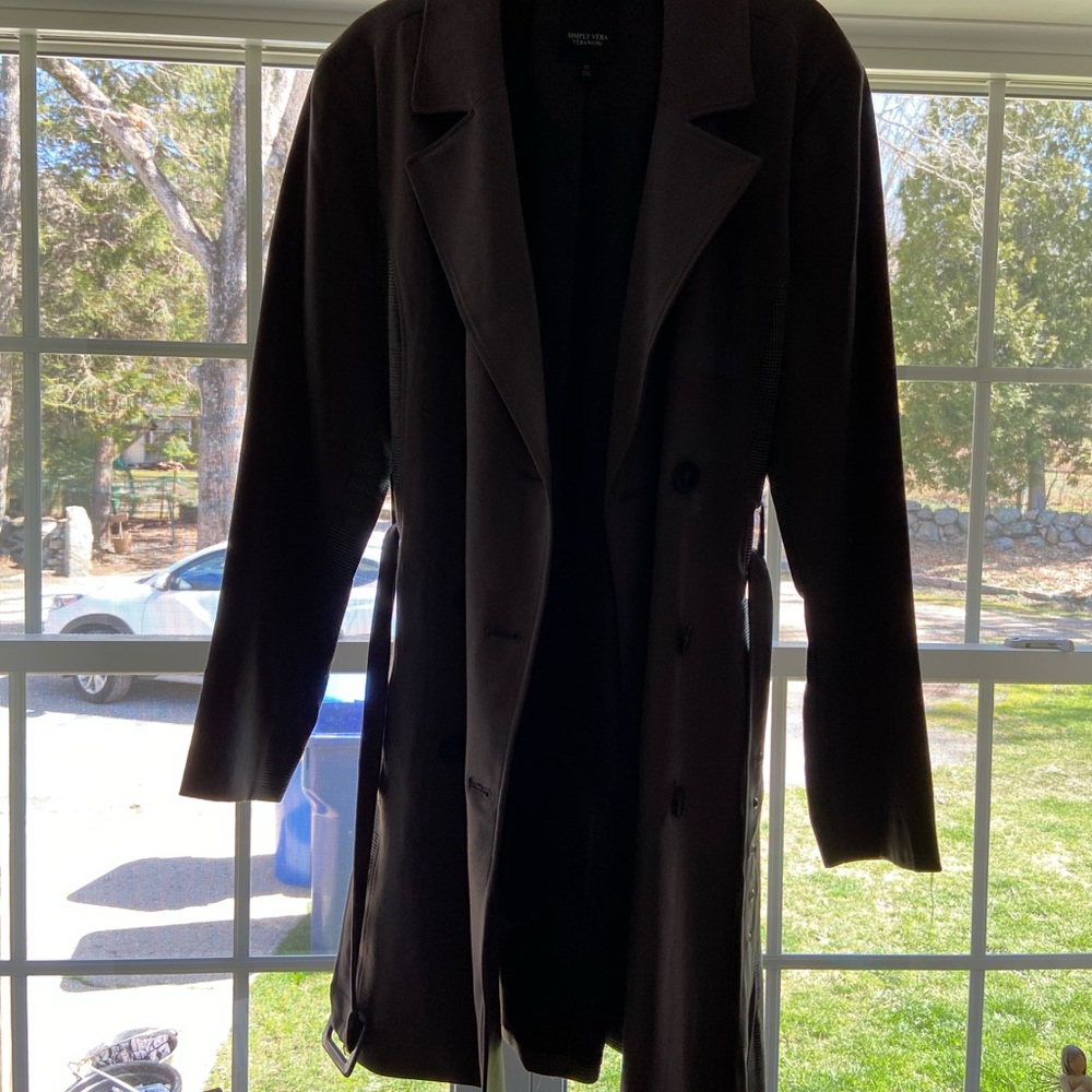 Plaid trench coat